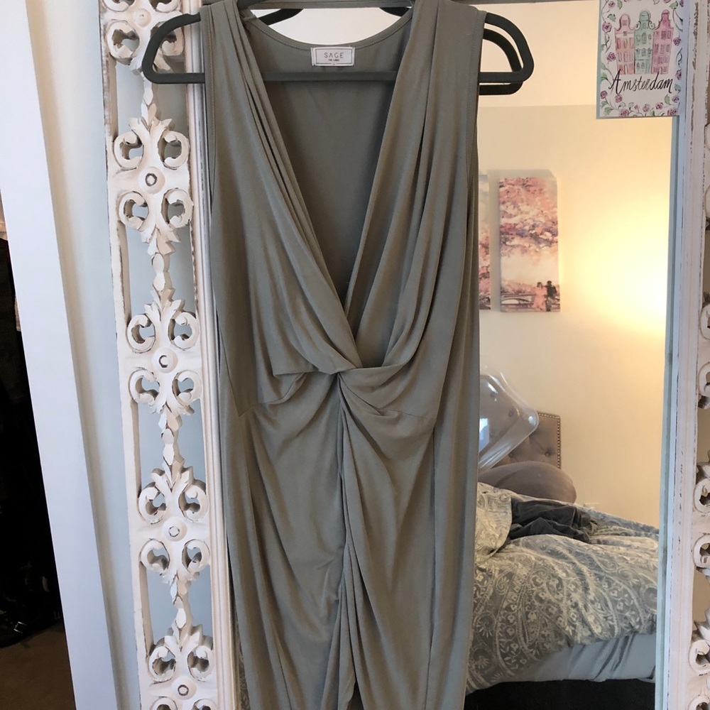 Sage Green high low dress